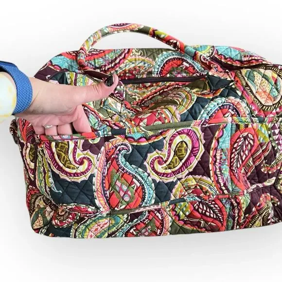 Vera Bradley Quilted Fabric Weekender Bag in Retired Pattern Heirloom Paisley - Picture 5 of 15